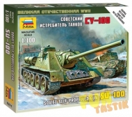 Сборная модель Советский истребитель танков СУ-100 1:100