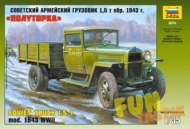 Советский армейский грузовик 1,5т образца 1943 г. "Полуторка"(ГАЗ–ММ) масштаб 1:35
