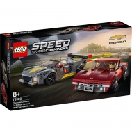 Конструктор LEGO Speed Champions 76903: Гоночные автомобили Chevrolet Corvette C8.R Race Car and 1968 Chevrolet Corvette