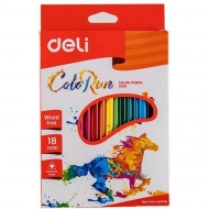 Набор цветных карандашей DELI "ColoRun", 18 цв.