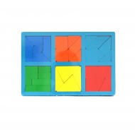 Развивающая деревянная игра "Сложи квадрат Б. П. Никитин" 3 уровень