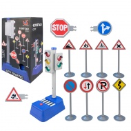 Игровой набор Qunxing Toys "Светофор и дорожные знаки"