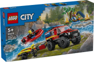 Конструктор LEGO City 60412: Пожарная машина 4x4 со спасительным катером