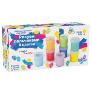 Пальчиковые краски Genio Kids Набор "Рисуем пальчиками", 8 цветов