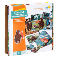 Игра настольная Genio Kids Дидактика  "Пазлы Четыре времени года"