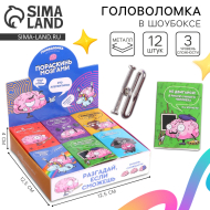 Головоломка металлическая SIMA-LAND "Пораскинь мозгами", МИКС Головоломка металлическая SIMA-LAND "Пораскинь мозгами", МИКС