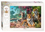 Пазлы Step Puzzle "Тигры", 1500 элементов 