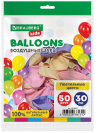 Шар воздушный BRAUBERG 30 см, К50, цвета ассорти