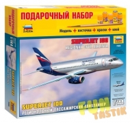 Подарочный набор Региональный пассажирский авиалайнер Superjet 100  1:144