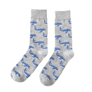 Носки iLikeGift «Whales», grey, мужские/женские, размер 35-45
