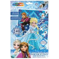 Набор для детского творчества МУЛЬТИ АРТ Аппликация "Снежная принцесса" из пайеток и страз