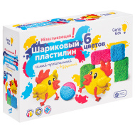 Шариковый пластилин Genio Kids незастывающий, 6 цветов