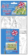 Плакат-раскраска English с наклейками и заданиями "Транспорт" (Айрис-пресс)
