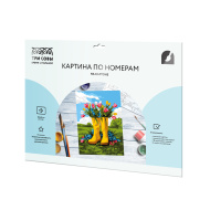 Картина по номерам на картоне ТРИ СОВЫ "Букет в сапогах", 30*40, с акриловыми красками и кистями