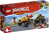 Конструктор LEGO NINJAGO 71789: Кай и Рас битва на машине и мотоцикле