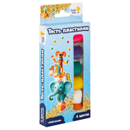 Тесто-пластилин Genio Kids Набор с блестками 6 цветов, 180 гр