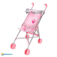  Игрушка Коляска-трость «Корона» с тентом, 52х26х55 см
