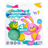 Шариковый пластилин Genio Kids Набор 4 цвета, 60 гр