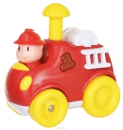 Развивающая музыкальная игрушка "Красная машинка с водителем"