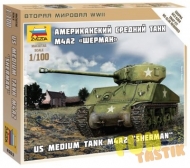 Сборная модель Американский танк "Шерман" 1:100