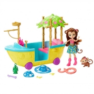Игровой набор Enchantimals "Тропическая лодка с куклой и питомцем"
