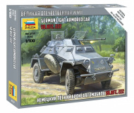 Сборная модель ZVEZDA 6157  Немецкий легкий бронеавтомобиль Sd.kfz 222 (1/100)