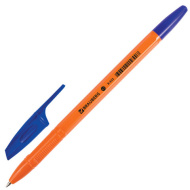 Ручка шариковая BRAUBERG "X-333", СИНЯЯ, корпус оранжевый, узел 0,7мм, линия 0,35мм