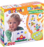 Настольная игра "Веселая мозаика настольная", (диам. 12мм/150 элем.)