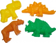 Песочный набор Полесье "Формочки" (тигр, мамонт, 2 динозавра)