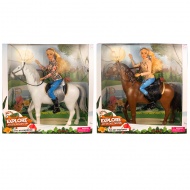 Игровой набор Defa "Кукла-наездница с лошадью", в ассортименте