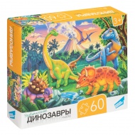 Пазлы детские Dream Makers "Динозавры", 60 элементов