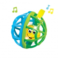 Музыкальный мячик Азбукварик "Хохотуша" (зелено-голубой)