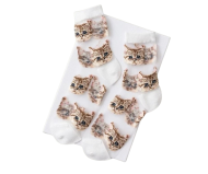 Носки I LIKE GIFT «Cat patern», white, женские, размер 35-41