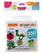 Конструктор Полесье "Классик" "Мозаика №2, насекомые" (350 элементов) 