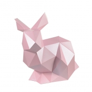 3D модель из картона PAPERRAZ 3D Фигура "Кролик Няш", розовый