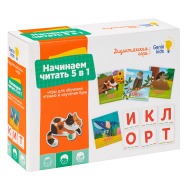 Игра настольная Genio Kids Дидактика "Начинаем читать 5 в 1"