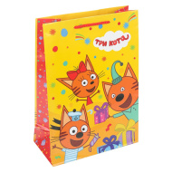 Пакет подарочный ЧУДО ПРАЗДНИК "Три кота", глянцевый