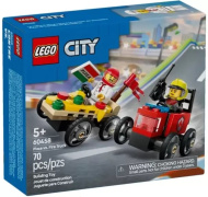 Конструктор LEGO City 60458: Гоночные машинки. Пицца против пожарной машины