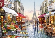 Живопись по номерам на картоне 30х40 см "Париж после дождя", Azart
