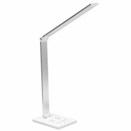 Светильник LED DASWERK, мультифункциональный, с беспроводной зарядкой, USB, таймером, 5 реж, 6вт, белый