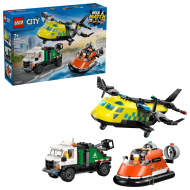 Конструктор LEGO City 60505: Самолёт, грузовик и судно на воздушной подушке