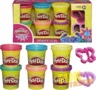Набор пластилина Play-Doh 6 баночек " Блестящая  коллекция"