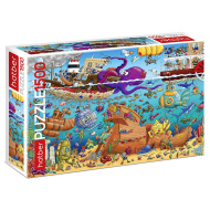 Пазл картонный HATBER "На дне морском", 1500 элементов