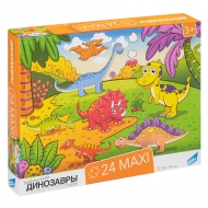 Пазлы детские Dream Makers "Динозавры MAXI ", 24 элемента