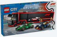 Конструктор LEGO City 60445: Грузовик F1 с автомобилями RB20 и AMR 24 F1