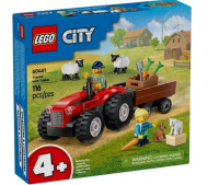 Конструктор LEGO City 60461: Красный фермерский трактор с прицепом и овцами