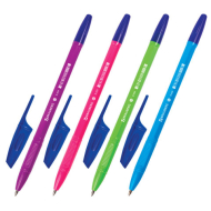 Ручка шариковая BRAUBERG X-333 NEON SOLID, СИНЯЯ, корпус ассорти, узел 0,7мм, линия 0,35мм