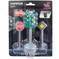 Игровой набор Qunxing Toys "Светофор и дорожные знаки"