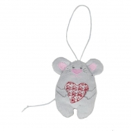 Мягкая игрушка FANCY Мышка "С любовью", 10 см