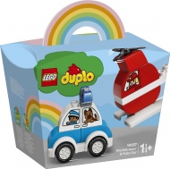 Конструктор LEGO DUPLO 10957: Мой первый пожарный вертолет и полицейский автомобиль